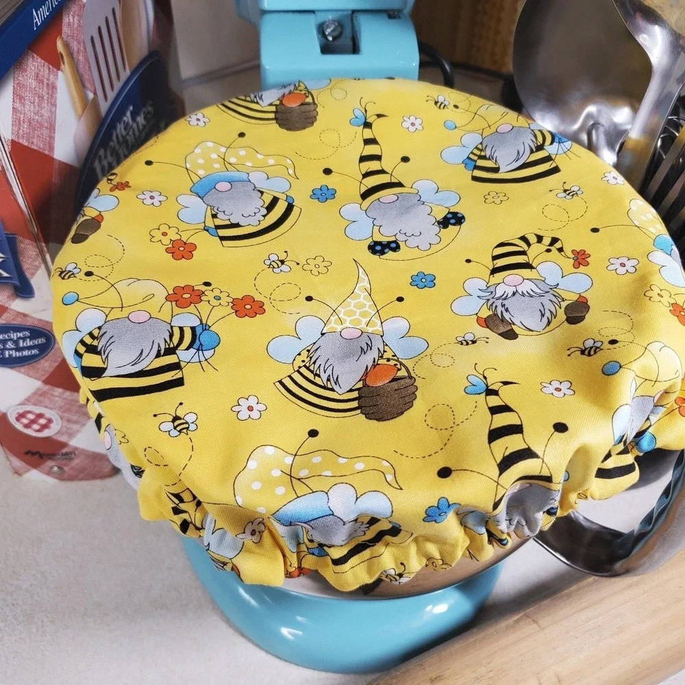 Yellow‎ Bumble Bee Gnome / Honeycomb KitchenAid Mixer Mixing Bowl Cover Decor